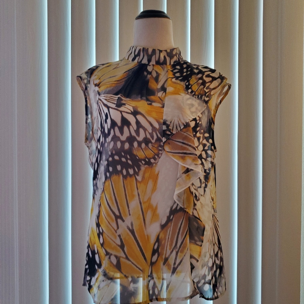 Butterfly pattern blouse